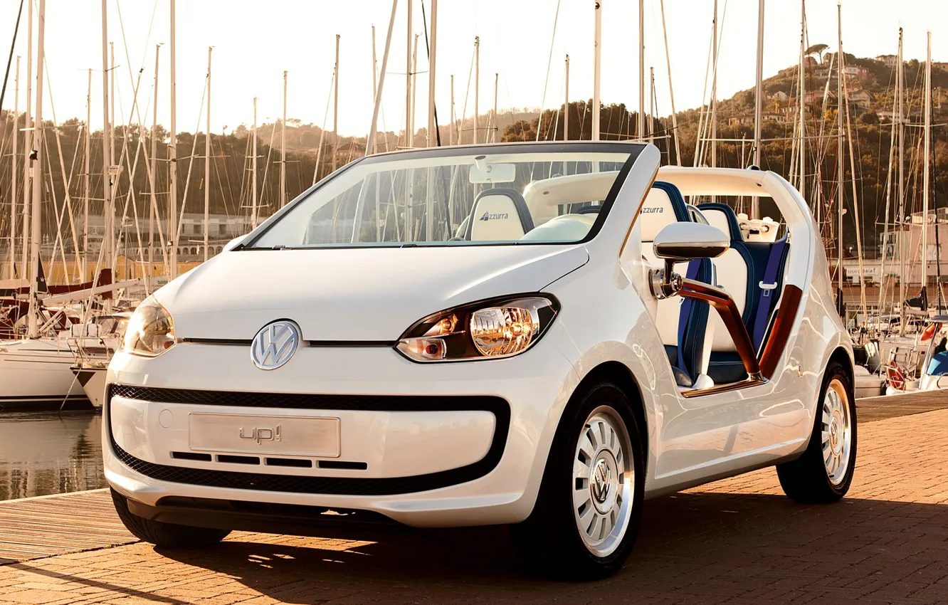 Photo wallpaper yacht, pier, the concept, convertible