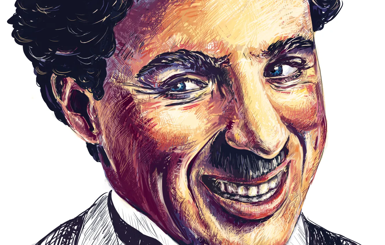 Photo wallpaper face, smile, actor, Charlie Chaplin, Charlie Chaplin