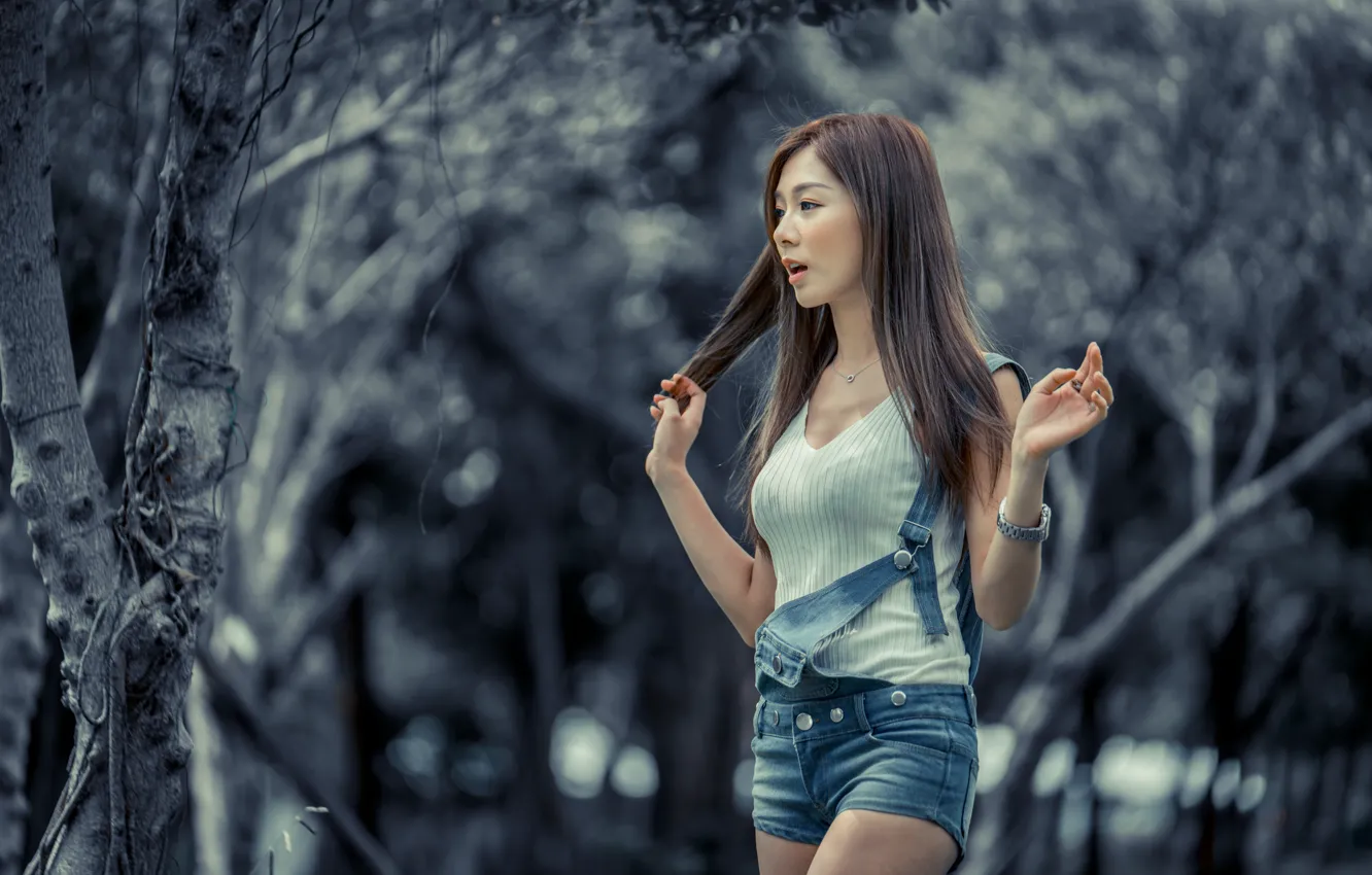 Photo wallpaper girl, sexy, Asian