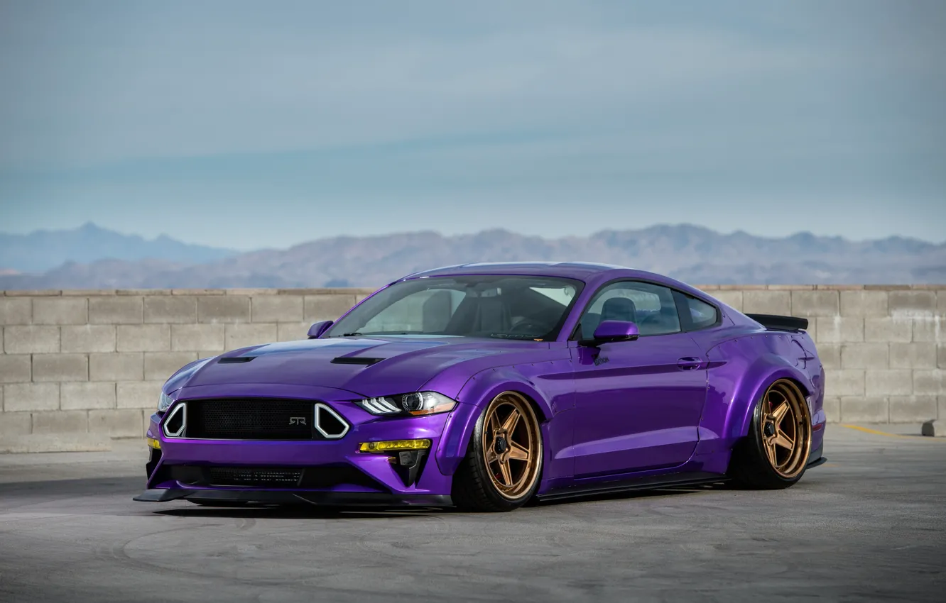 Photo wallpaper Mustang, Ford, 2018, Tjin Edition, EcoBoost, SEMA 2018