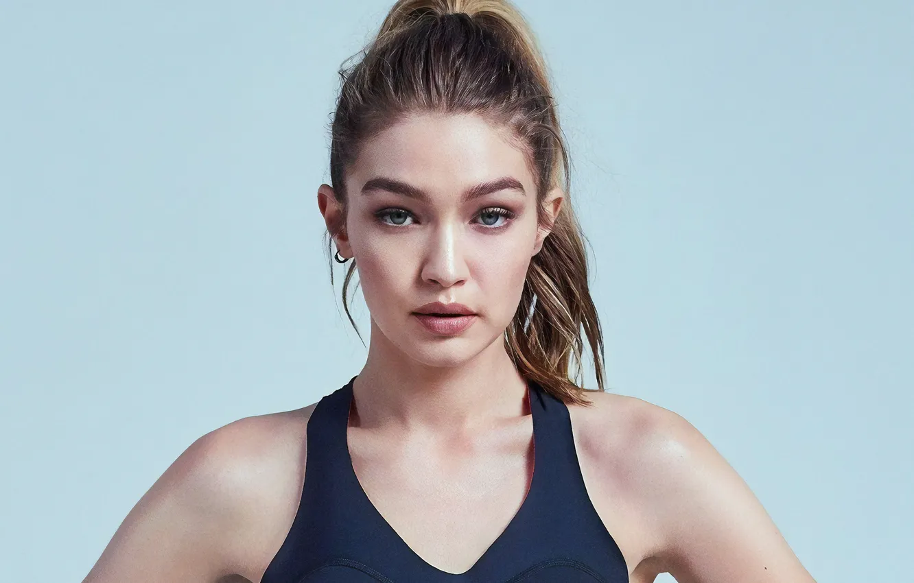 Photo wallpaper look, girl, face, photo, background, model, portrait, Gigi Hadid