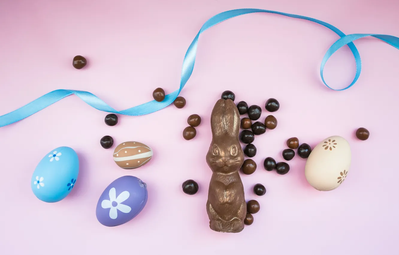 Photo wallpaper chocolate, Easter, Eggs, Holiday, chocolate Bunny