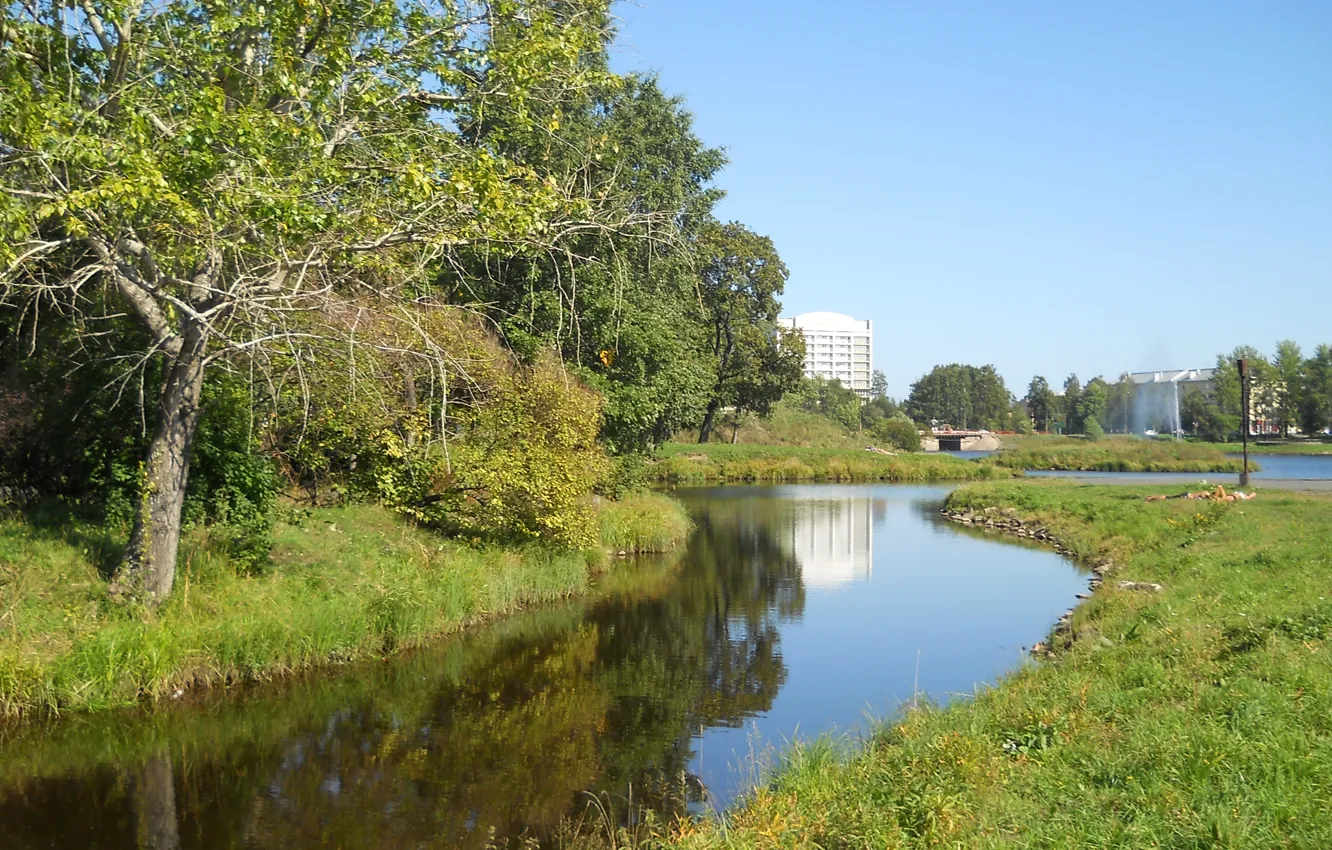 Photo wallpaper summer, Petrozavodsk, the river Lososinka