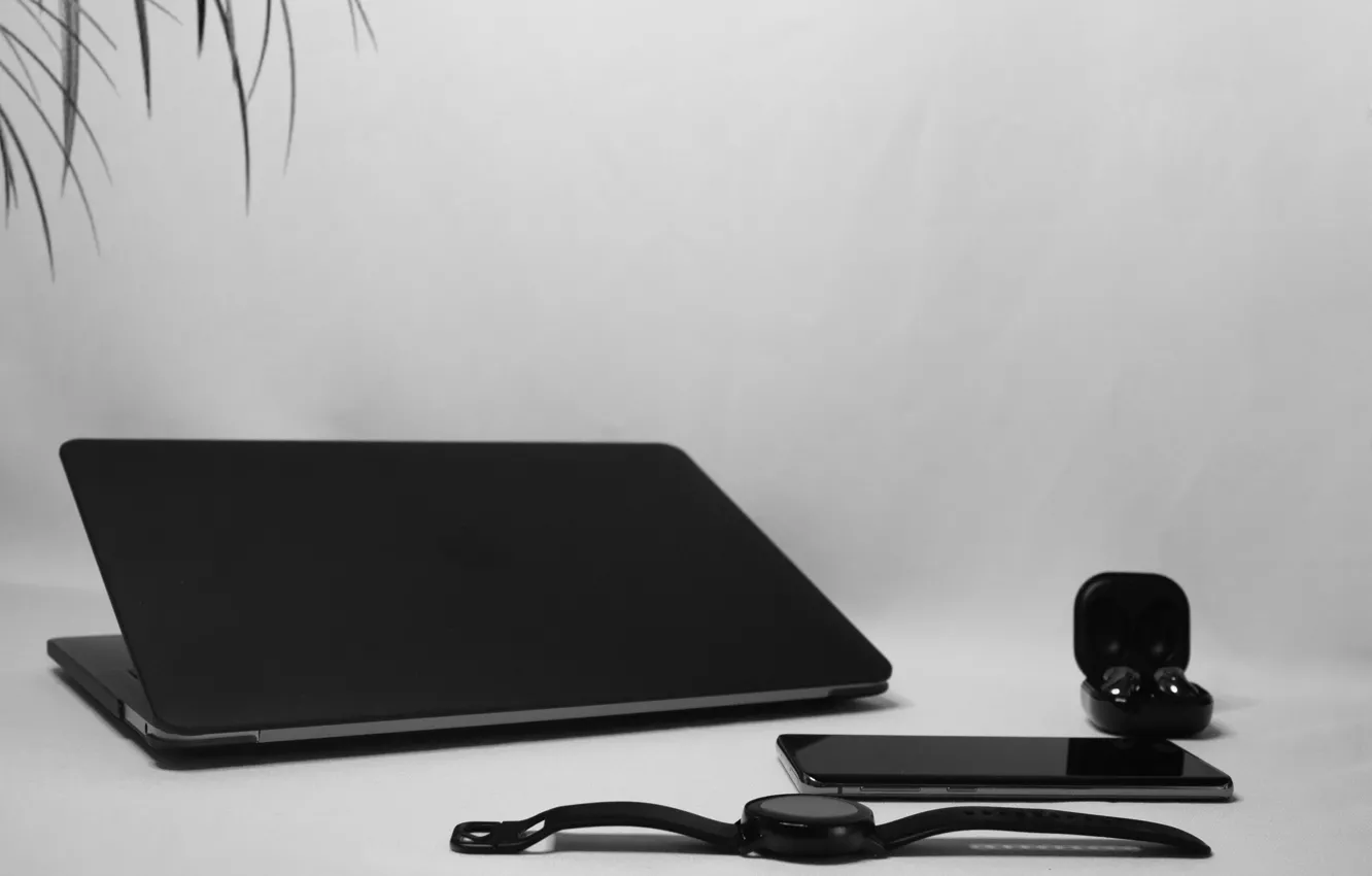 Photo wallpaper apple, white, black, Galaxy, macbook, Samsung, MacBook Pro, hi-tech