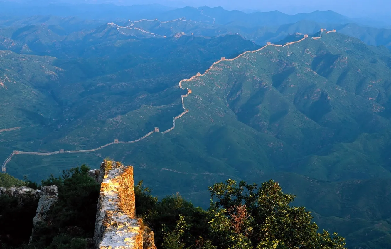 Photo wallpaper mountains, wall, China