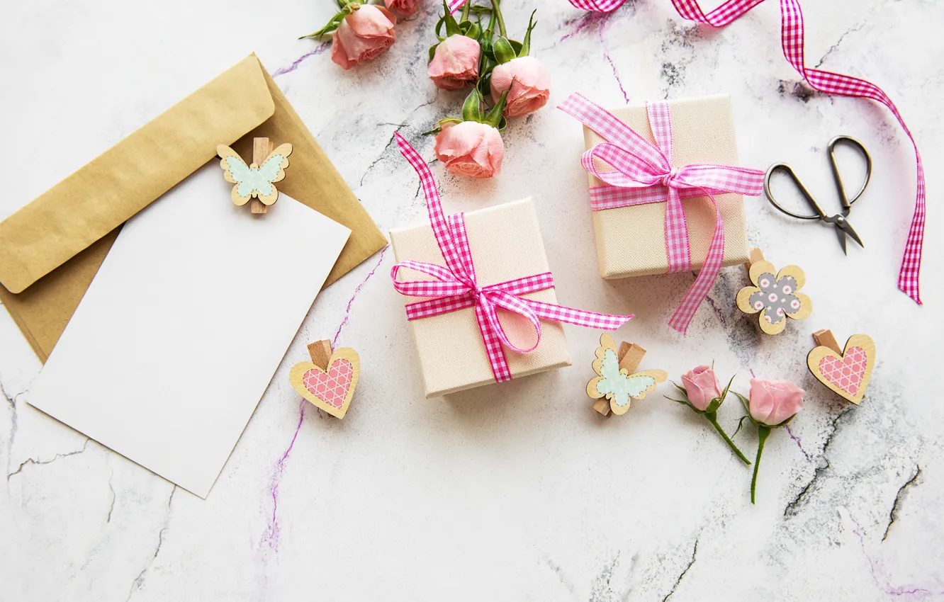 Photo wallpaper holiday, gift, the envelope, Olena Rudo