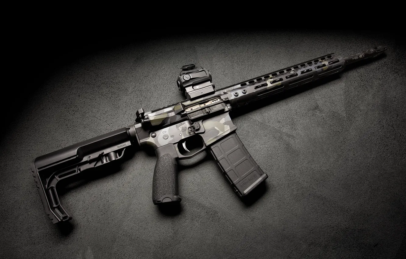 Photo wallpaper background, assault rifle, Axelson Night Axe