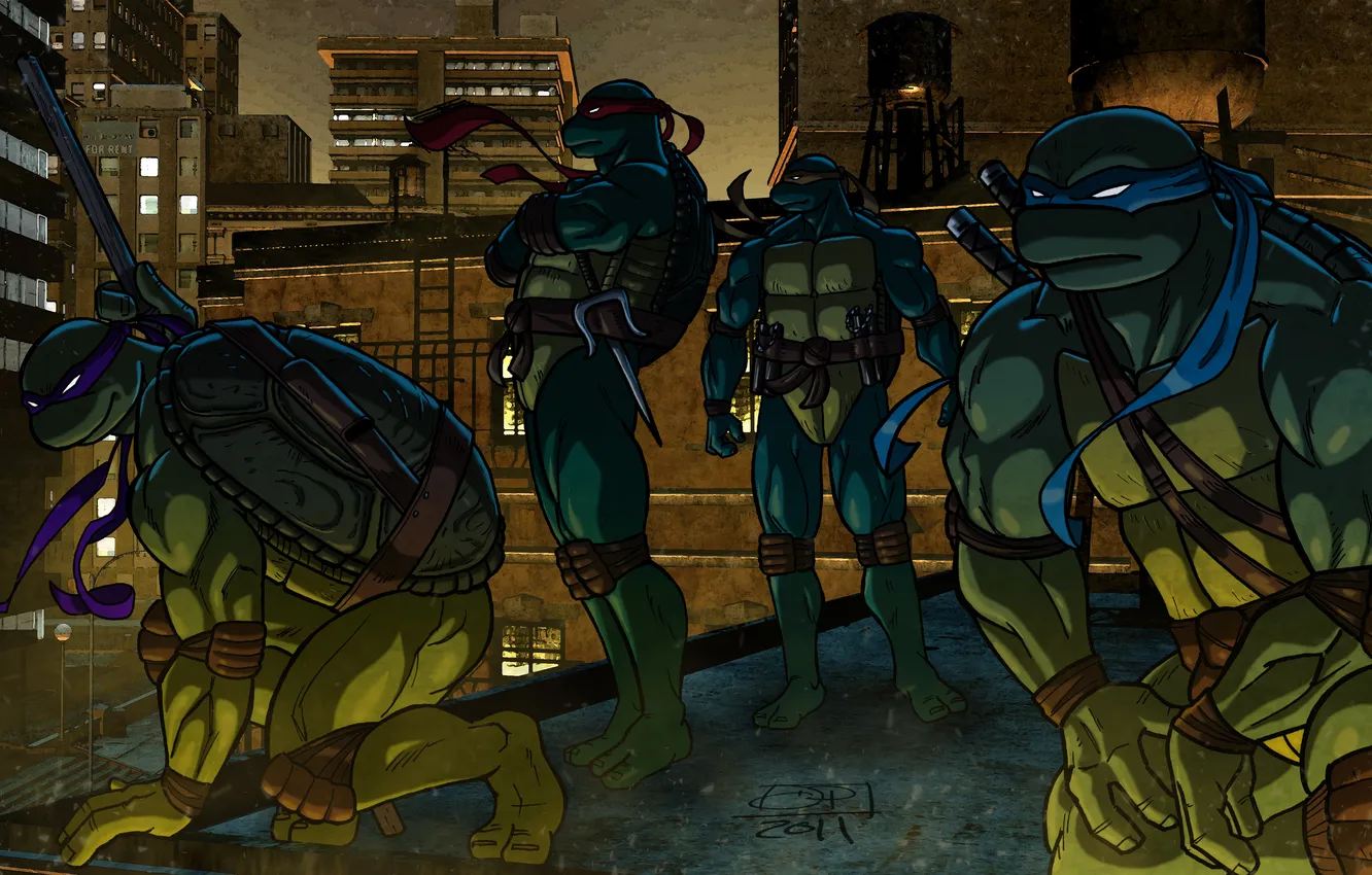 Photo wallpaper Rafael, Donatello, Leonardo, Michelangelo, Teenage Mutant Ninja Turtles, teenage mutant ninja turtles