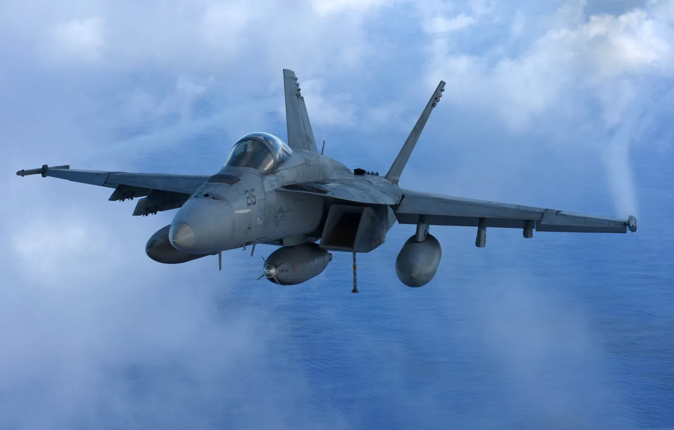 Photo wallpaper Hornet, carrier-based fighter-bomber, McDonnell Douglas, FA-18