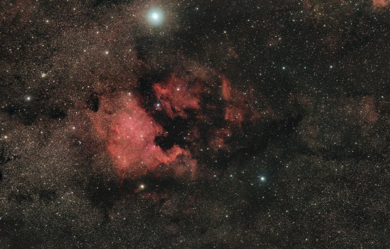 Photo wallpaper space, nebula, NGC7000, IC5070