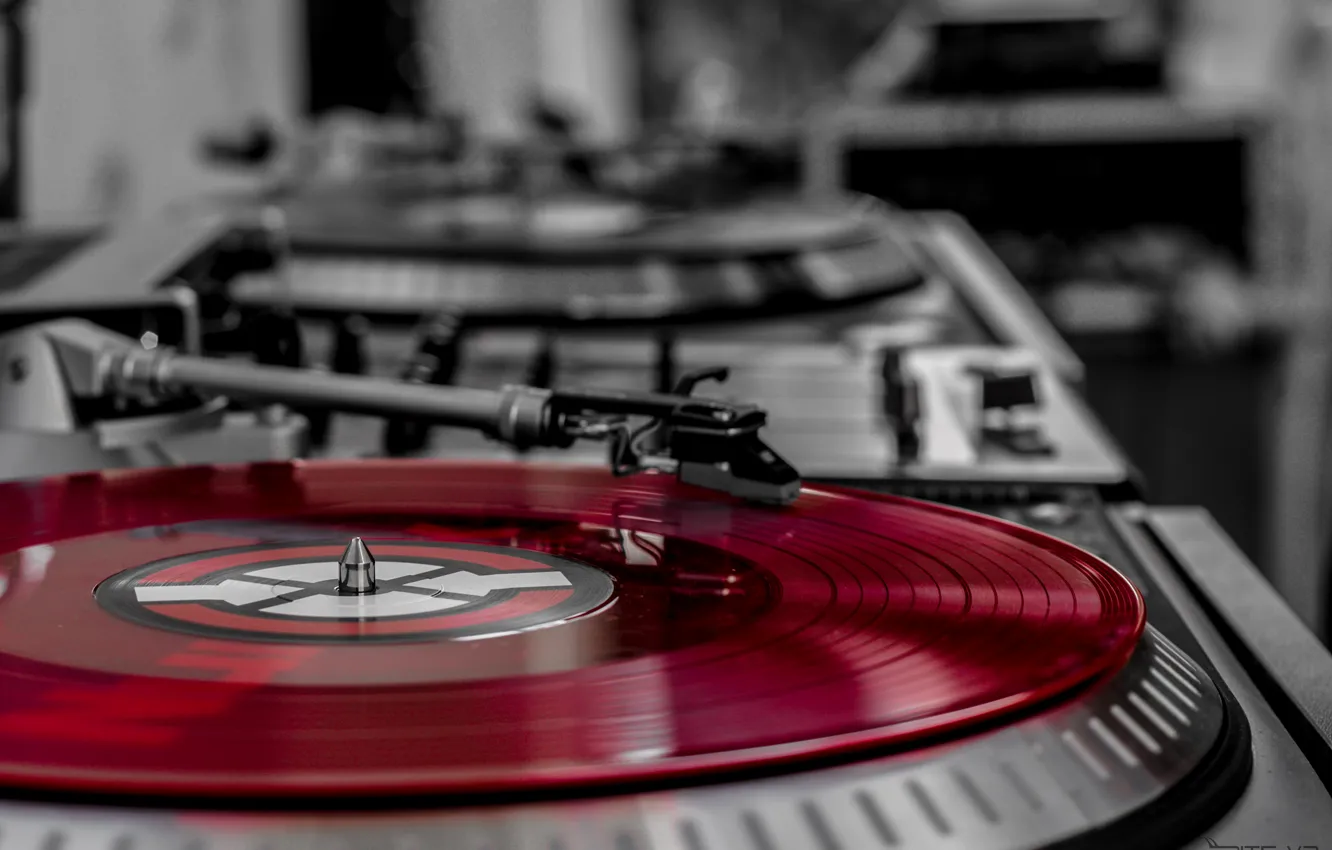 Photo wallpaper red, Russia, vinyl, Frostbite, breaks, timecode, numark