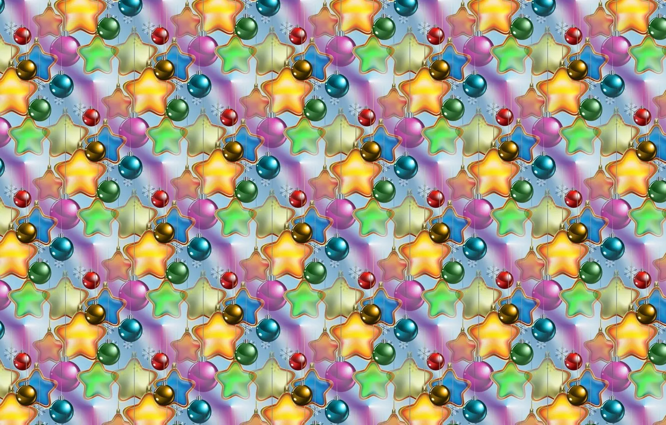 Photo wallpaper background, holiday, texture, New year, stars, Christmas balls