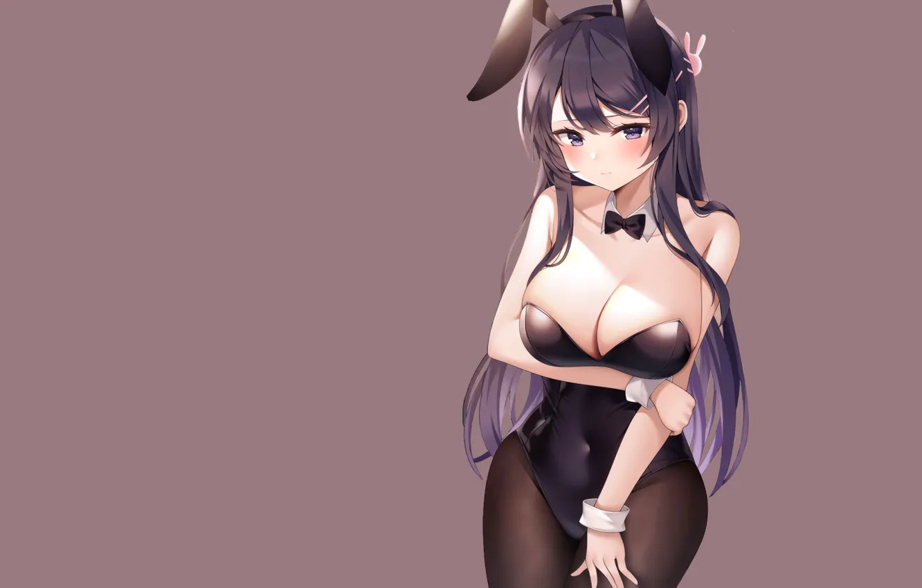 Photo wallpaper girl, sexy, anime, bunny, Shy, tight, bunny senpai