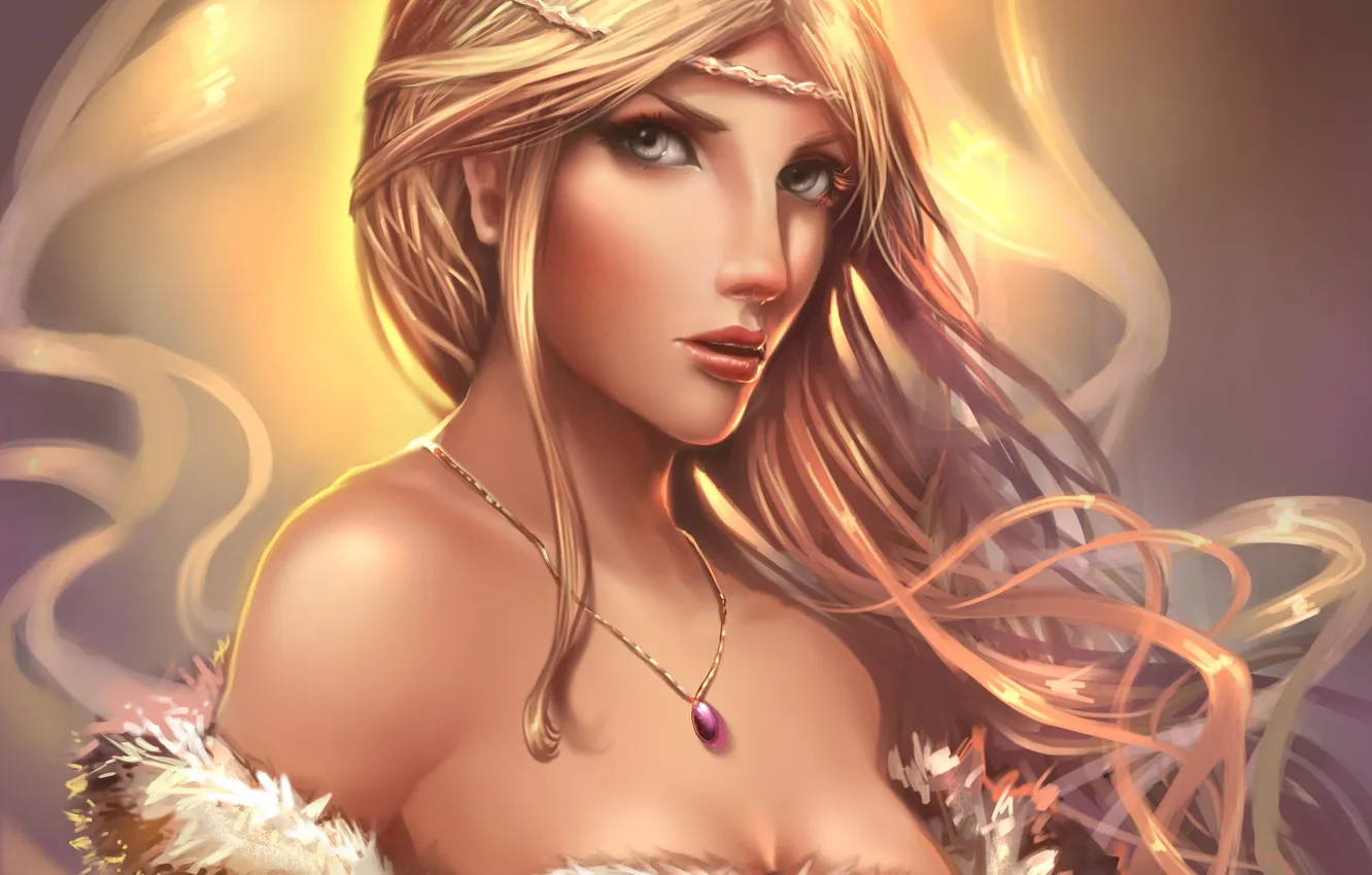 Photo wallpaper girl, art, pendant, Eritela, Goddess of Light