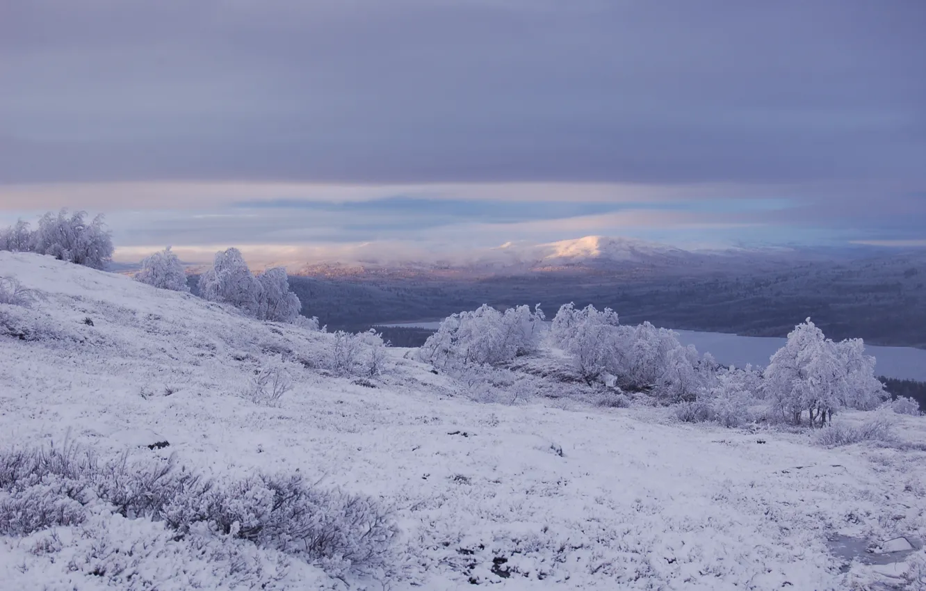 Photo wallpaper winter, snow, mountains, nature, frost, Nature, landscape, winter