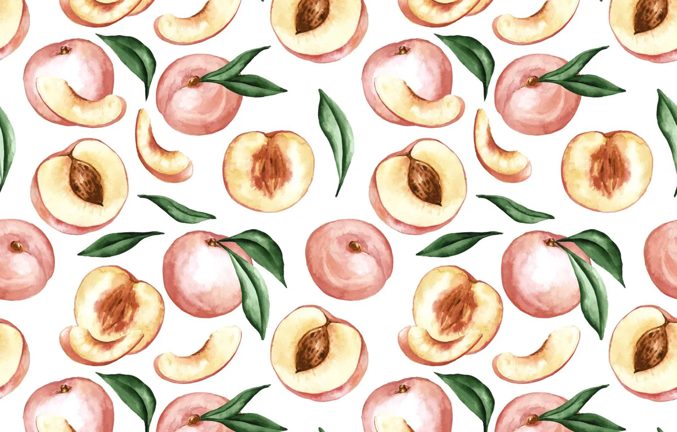 Photo wallpaper texture, peaches, halves, a lot