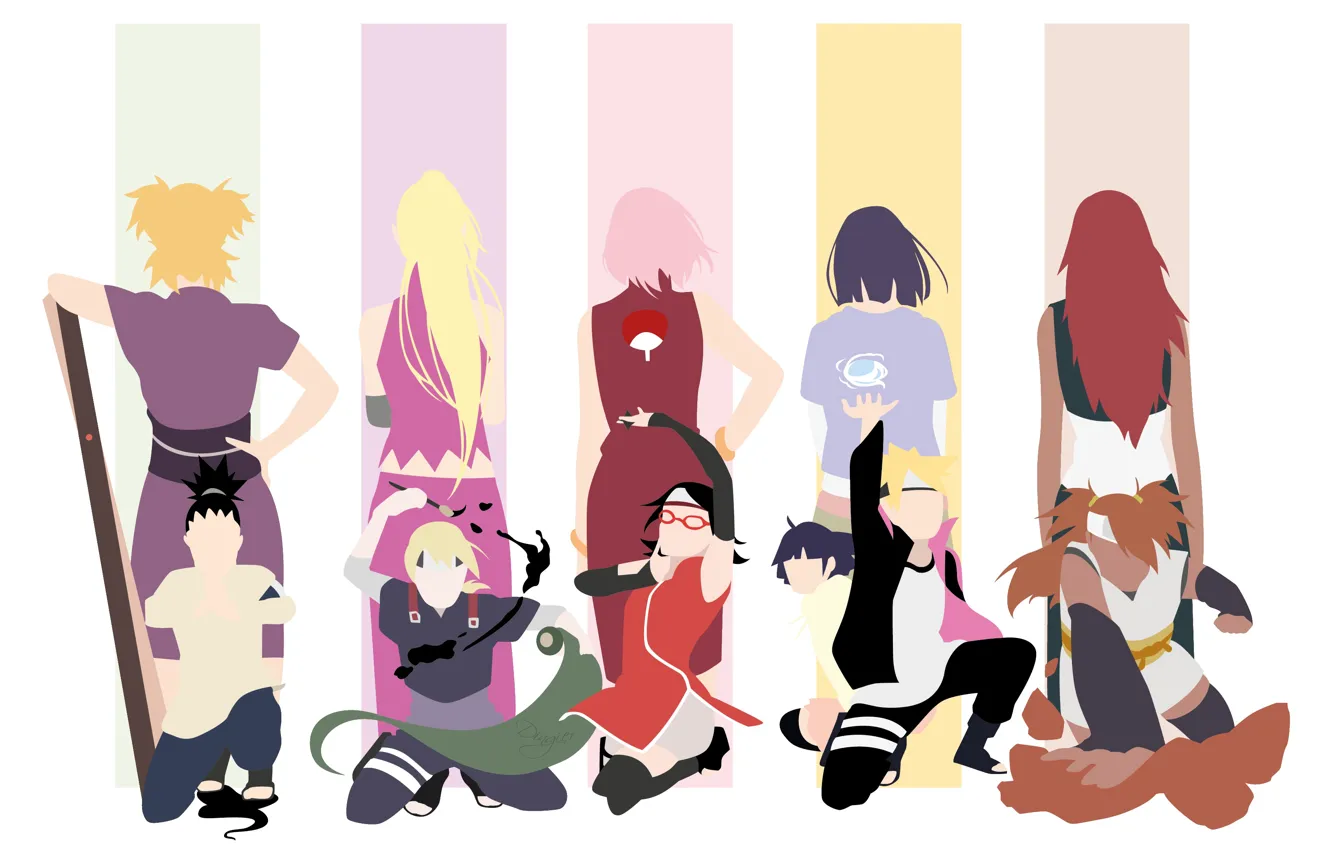 Photo wallpaper kawaii, girl, logo, Naruto, Sakura, weapon, anime, beautiful