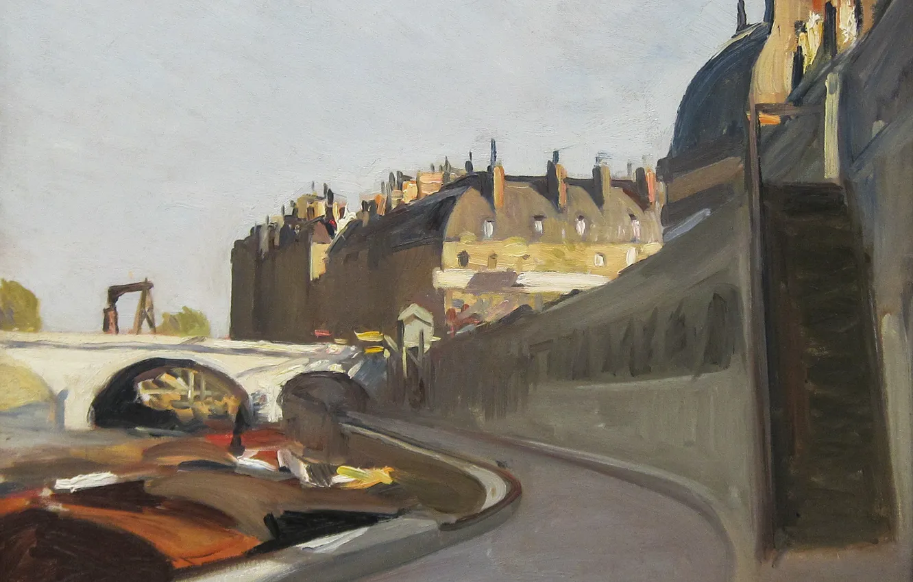 Photo wallpaper Edward Hopper, 1909, The Dock of the, Grands Augustins