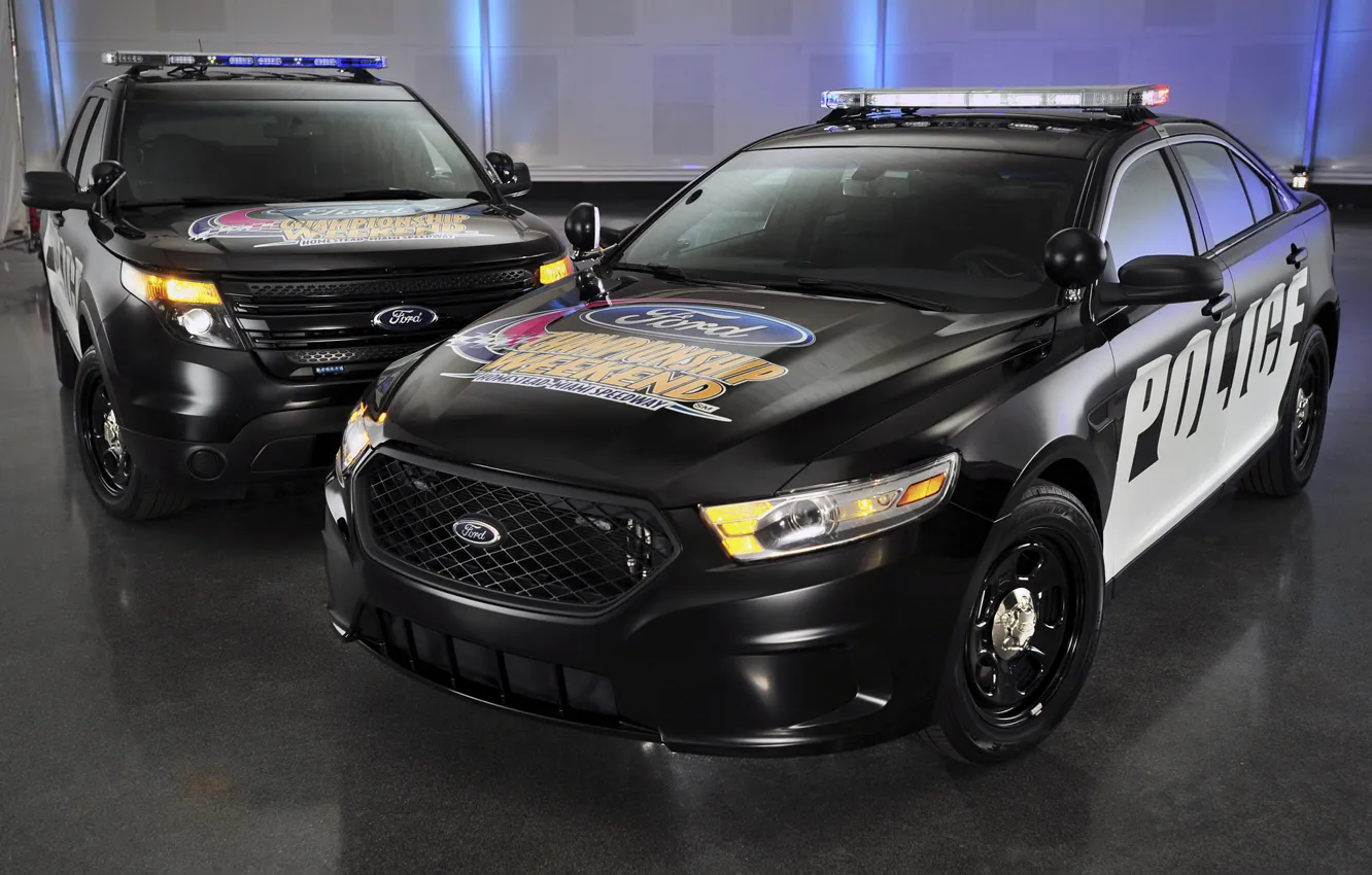 Photo wallpaper Ford, auto, police, mixed