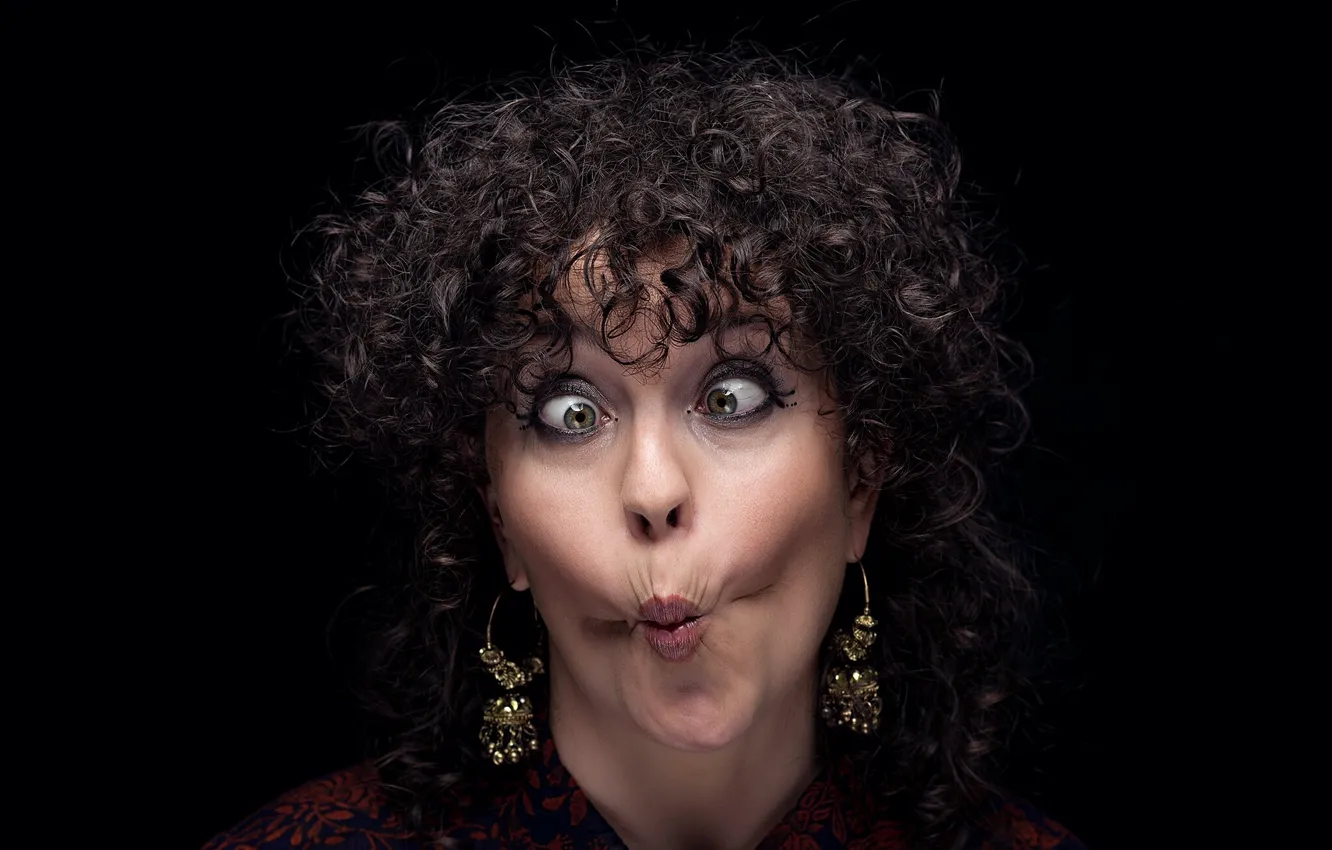 Photo wallpaper eyes, face, grimace