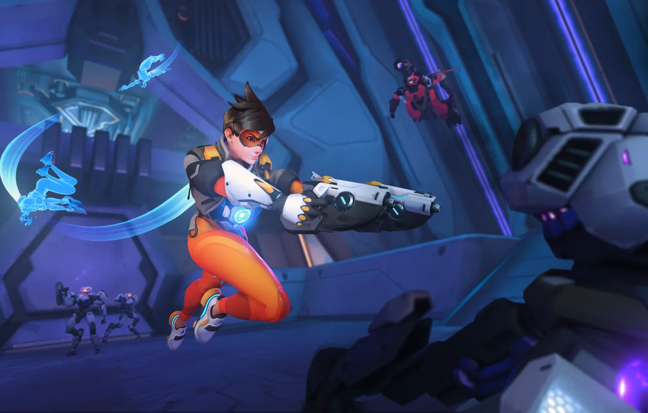 Photo wallpaper robot, game, Blizzard Entertainment, The first-person shooter, Overwatch 2, First-person shooter