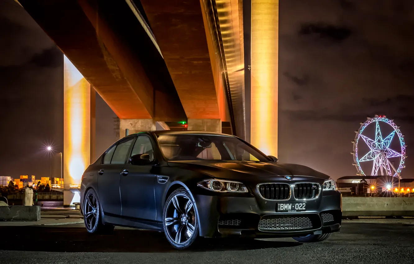 Photo wallpaper black, BMW, BMW, Sedan, 2015