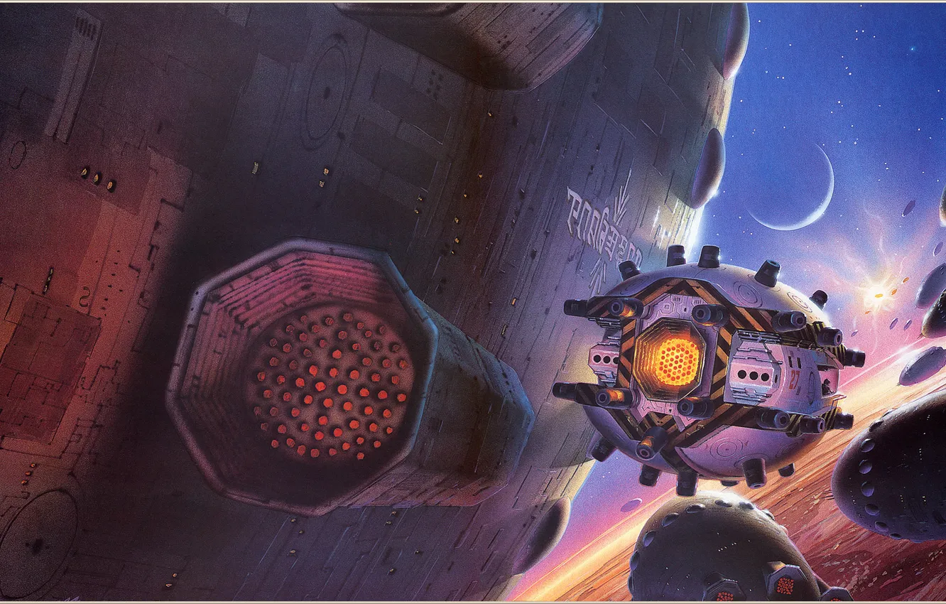 Photo wallpaper future, fiction, orbit, spaceships, Cranmoor