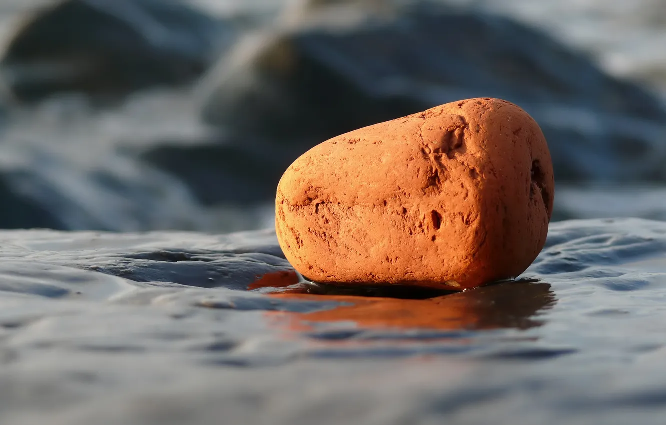 Photo wallpaper water, stones, wet