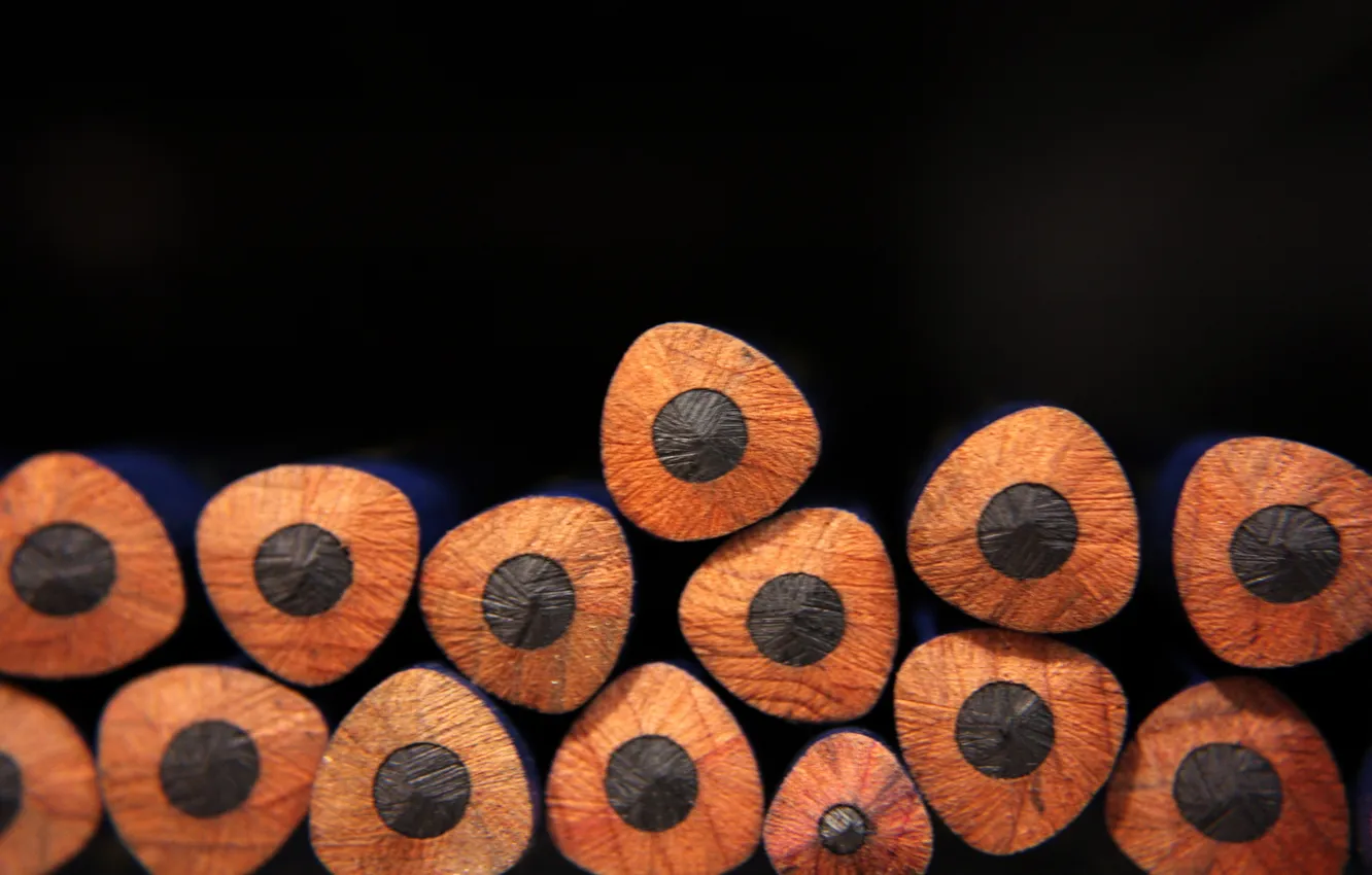 Photo wallpaper macro, background, pencils