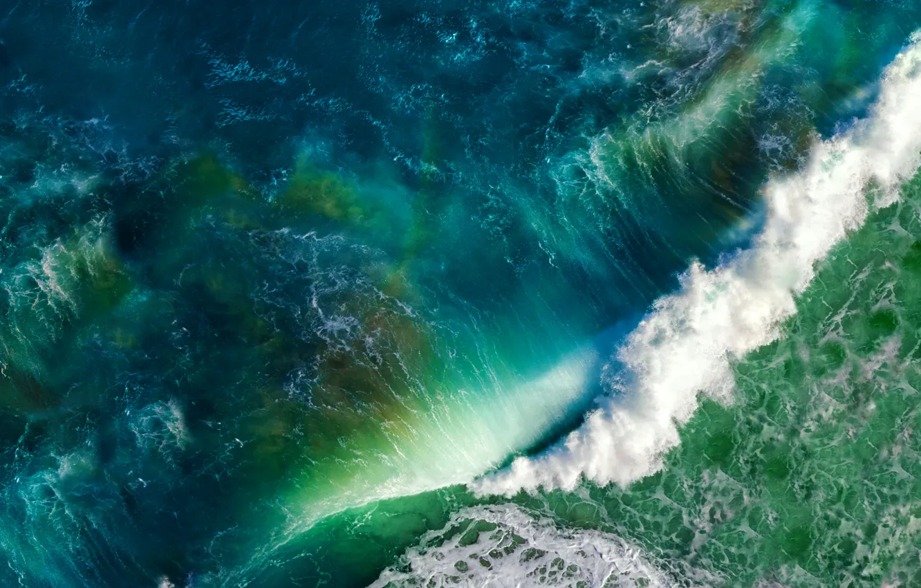 Photo wallpaper sea, the ocean, wave, apple, mac, iOS, macOS