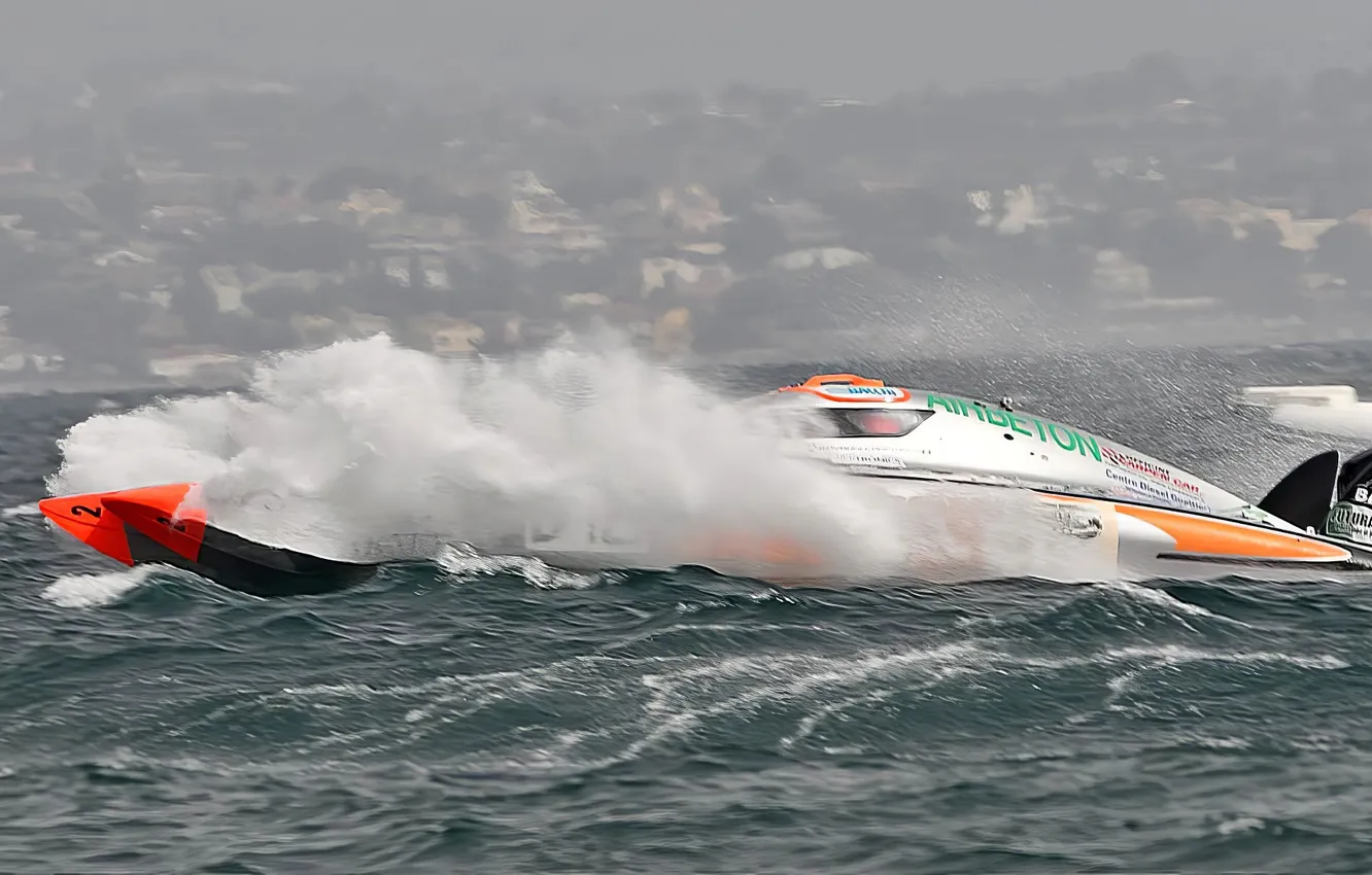 Photo wallpaper race, boat, speed