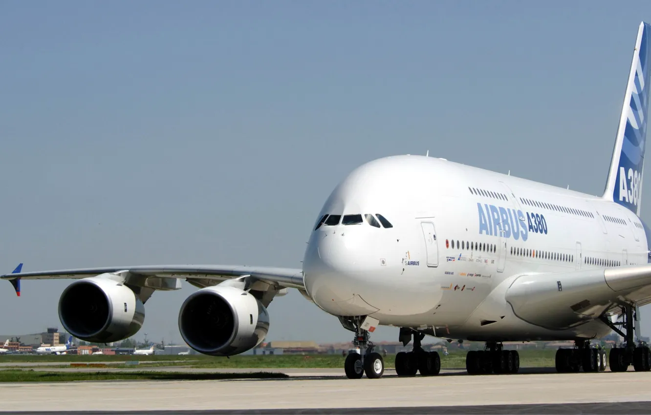 Photo wallpaper the plane, giant, airbus, A380