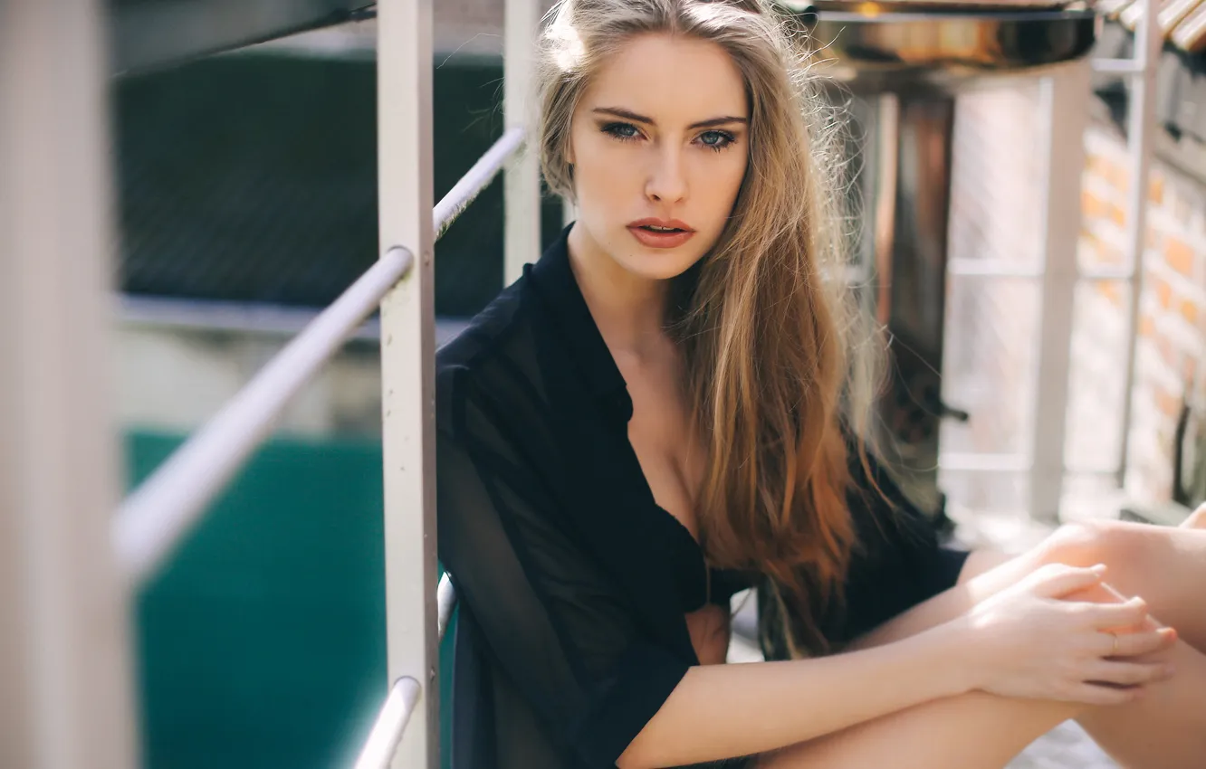 Photo wallpaper look, girl, background, beauty, David Olkarny