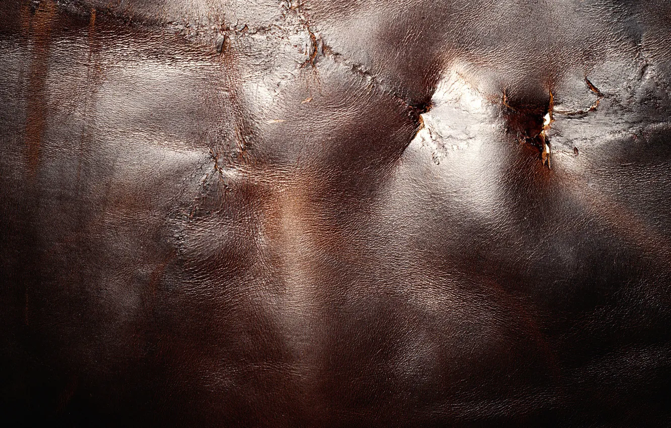 Photo wallpaper cracked, Shine, leather