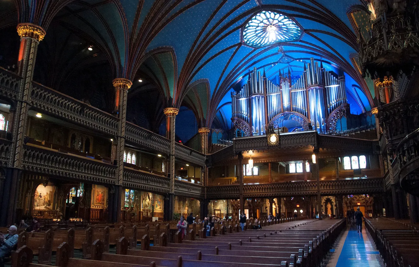 Photo wallpaper Canada, Montreal, Notre Dame Basilica