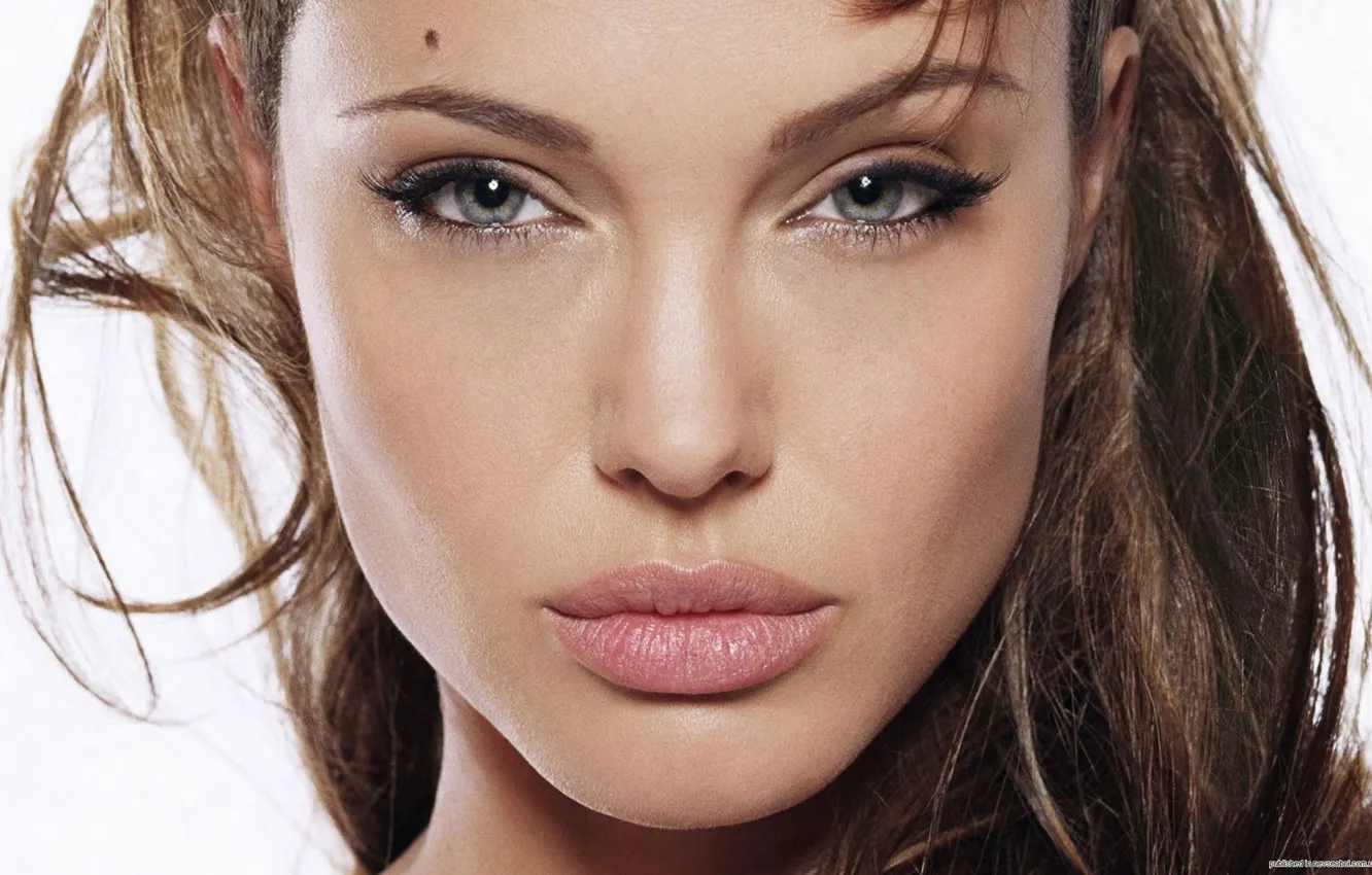 Photo wallpaper girl, face, Angelina Jolie, Angelina Jolie, close