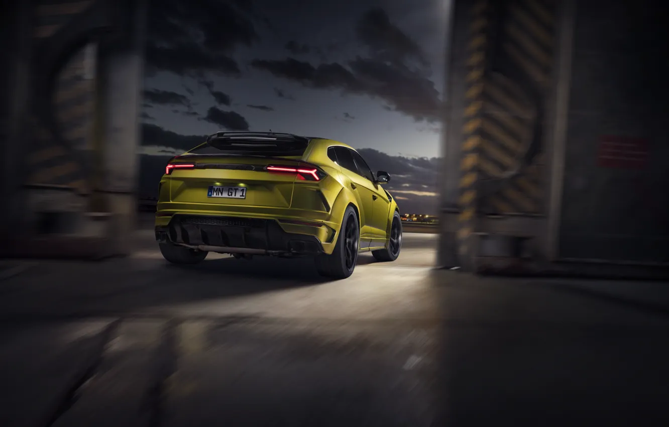 Photo wallpaper lights, Lamborghini, rear view, crossover, Urus, Novitec, 2019