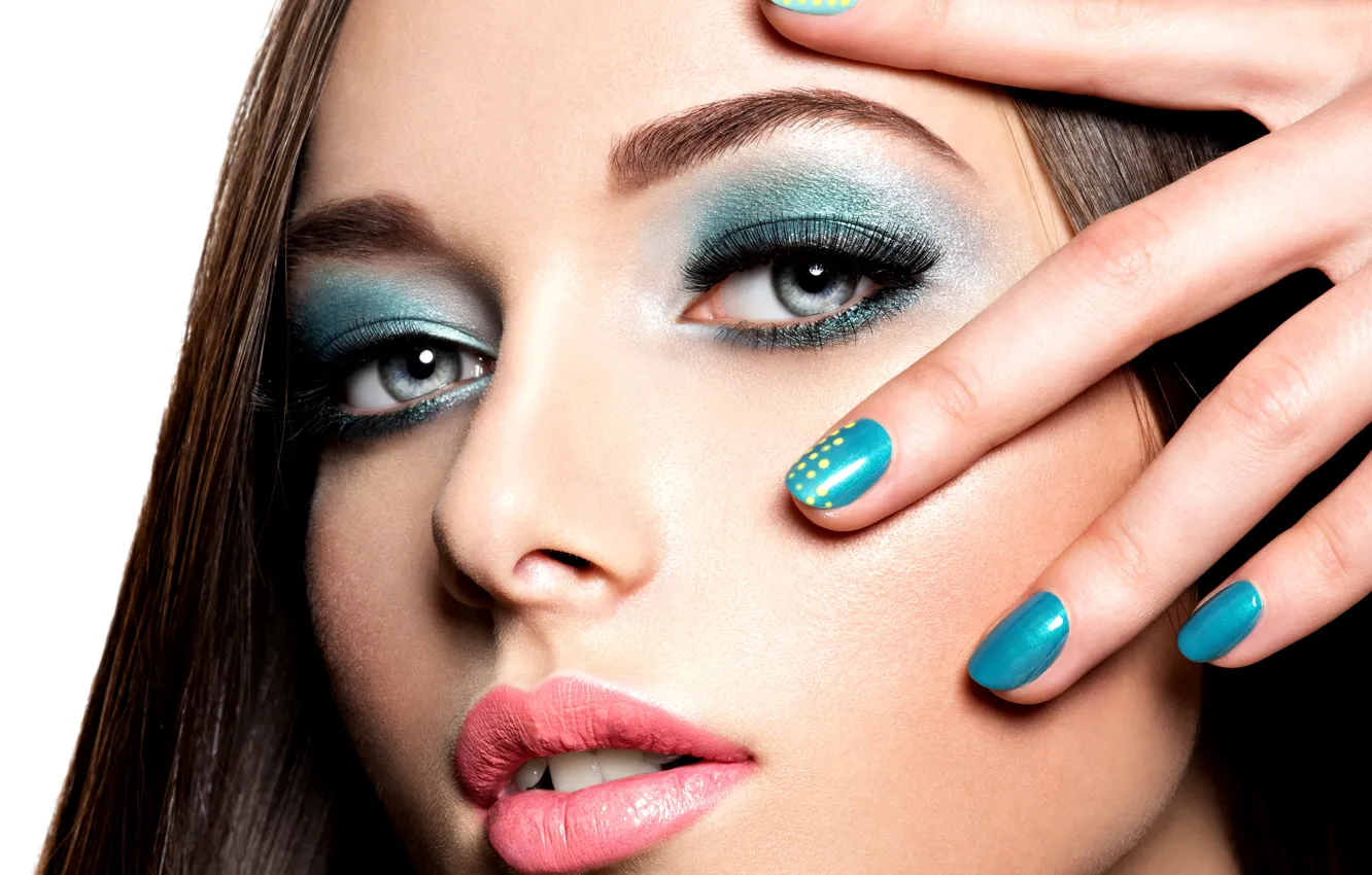 Photo wallpaper look, hand, fingers, make up