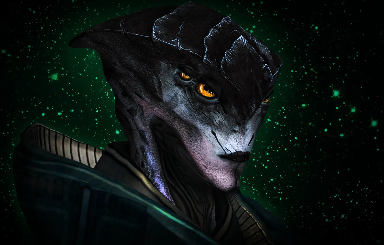 Photo wallpaper eyes, mass effect, bioware, Prothean