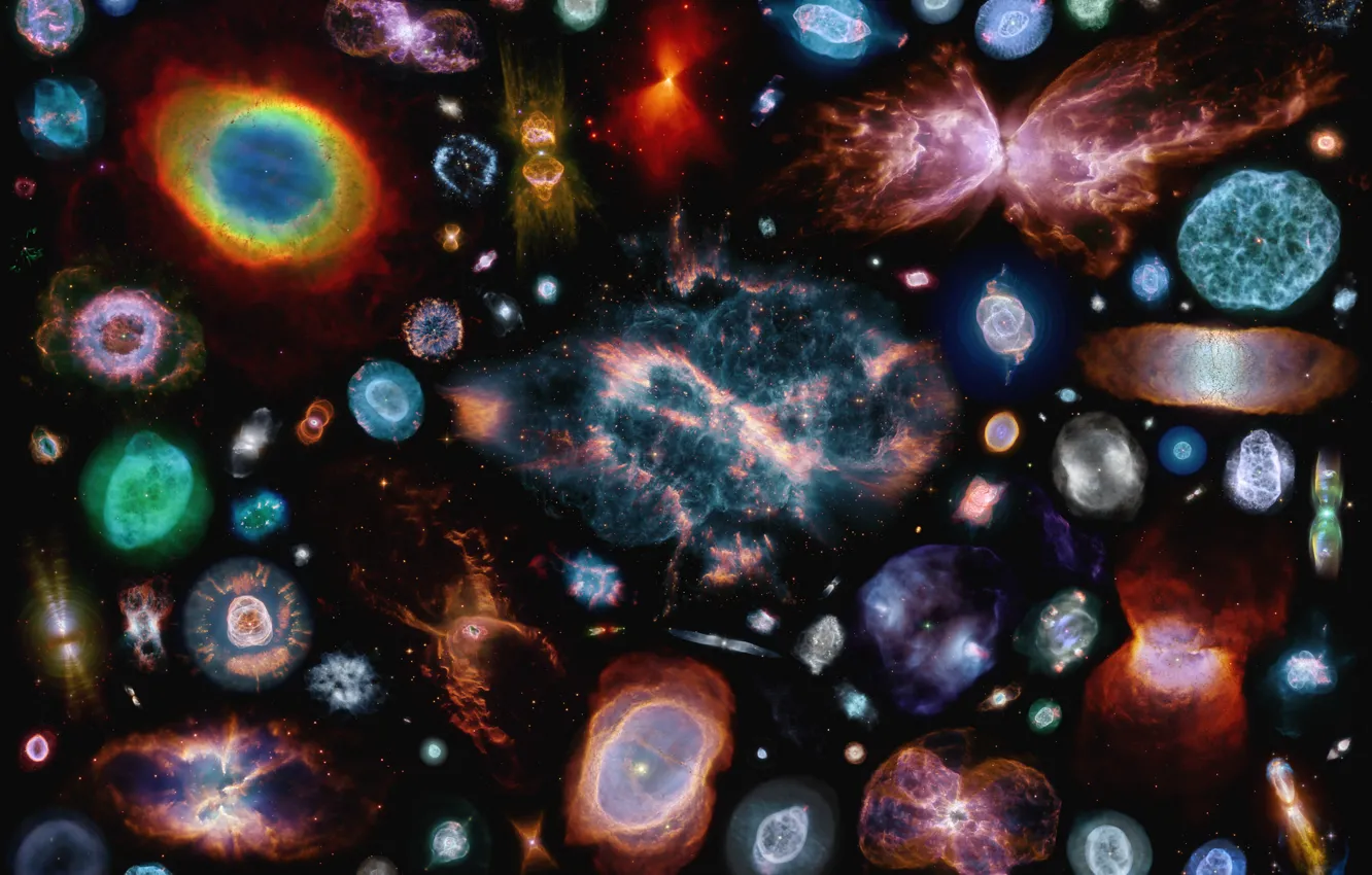 Photo wallpaper space, 100, planetary nebulae