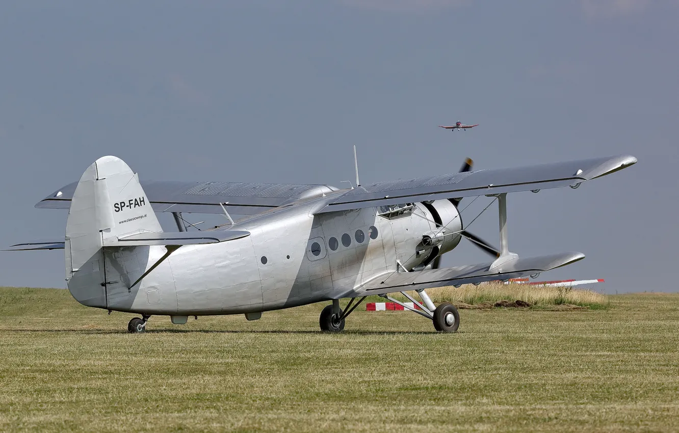 Photo wallpaper field, the plane, multipurpose, biplane, easy, Antonov AN-2