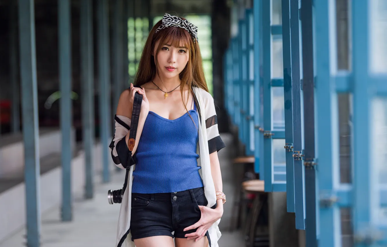 Photo wallpaper look, shorts, Mike, Asian