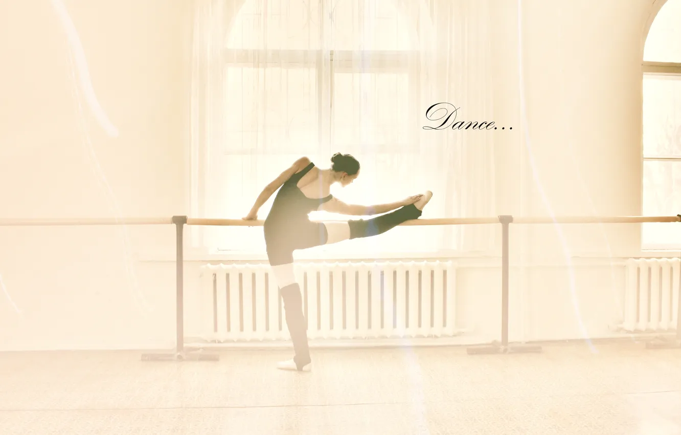 Photo wallpaper girl, ballerina, exercise