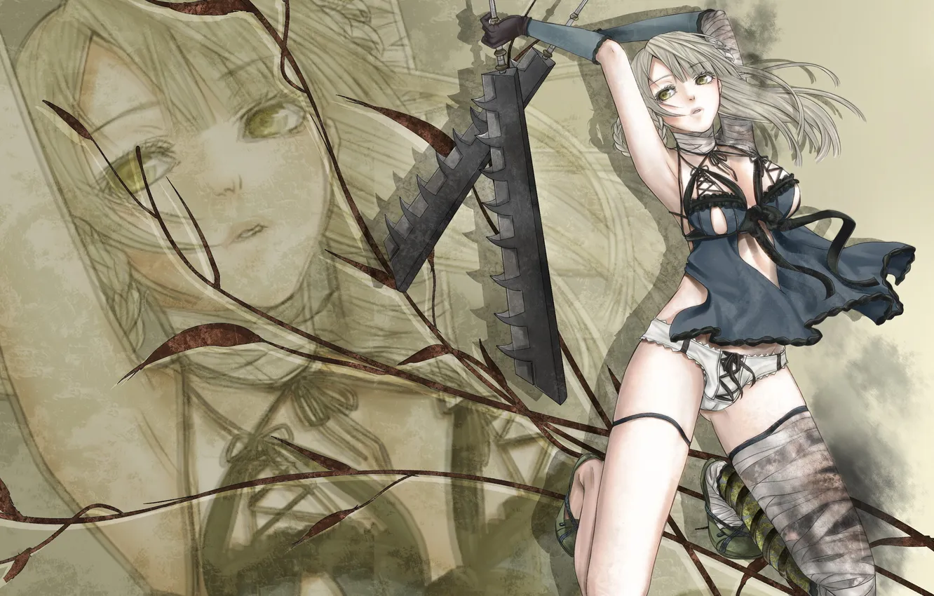 Photo wallpaper girl, sword, nier, sexy