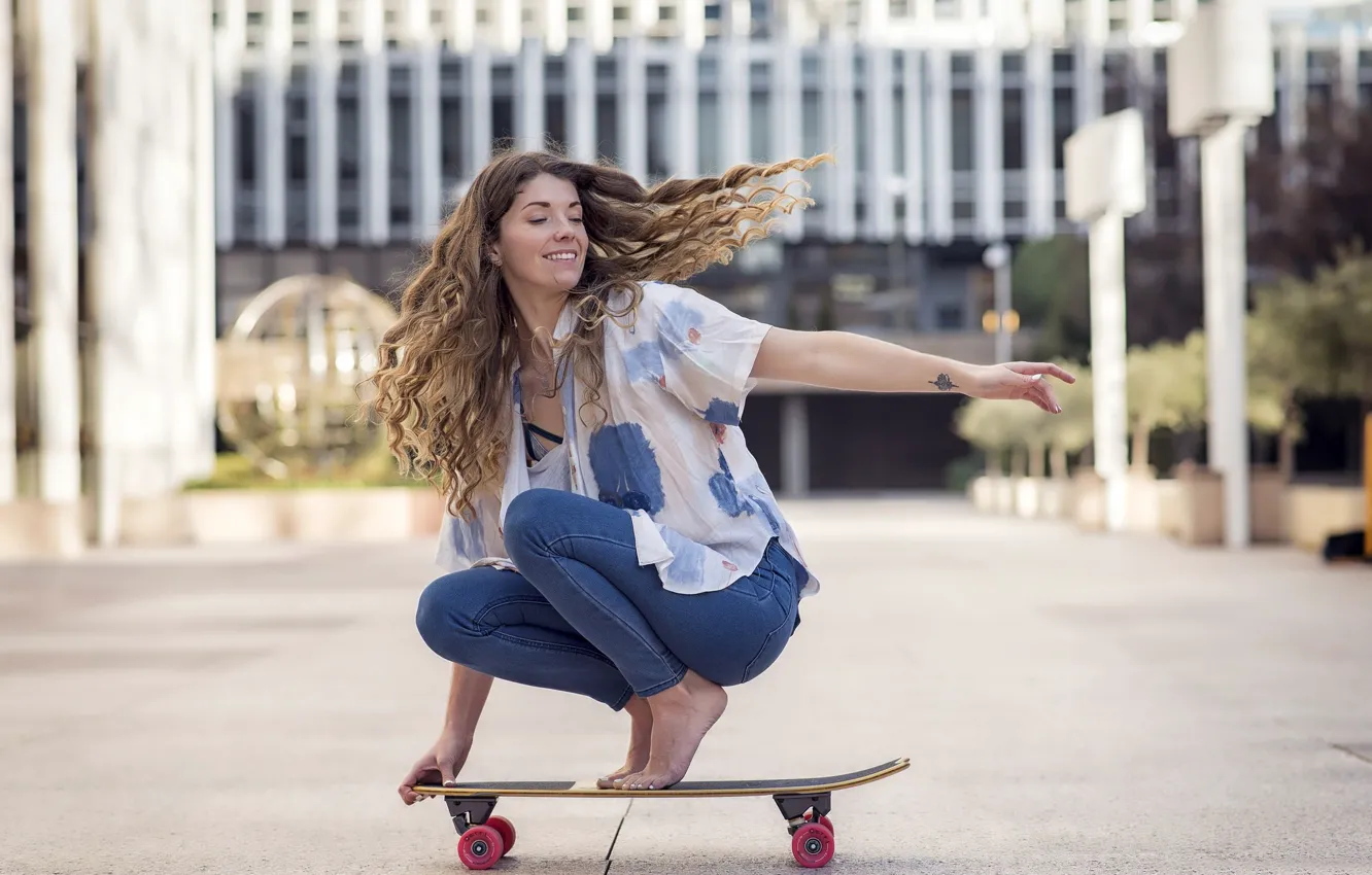 Photo wallpaper girl, skate, Daisy Tonge