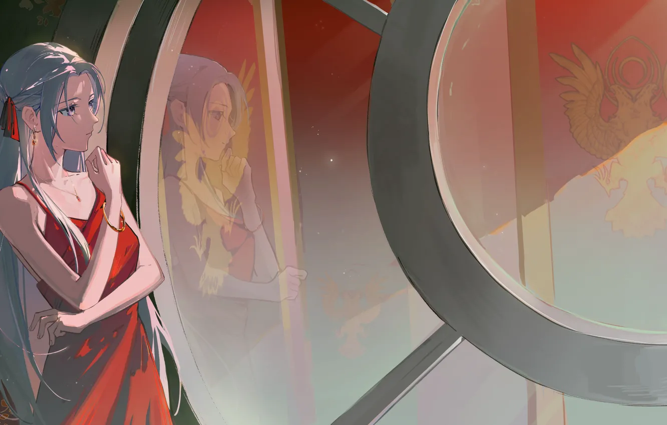 Photo wallpaper girl, window, Fire Emblem, Edelgard Von Hresvelg