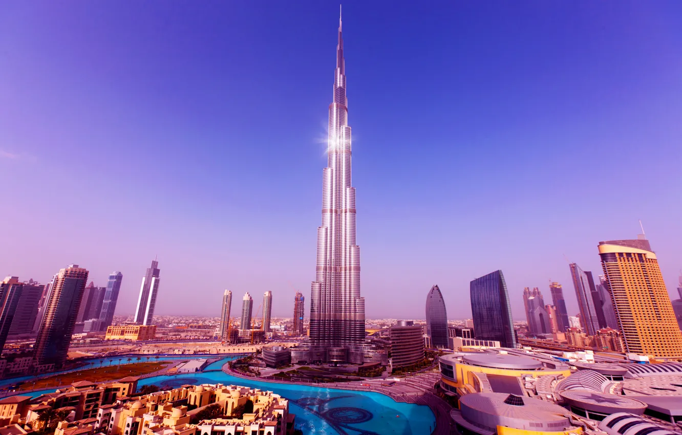 Photo wallpaper the city, tower, Dubai, 163 floors, Burj Khalifa, 828 meters
