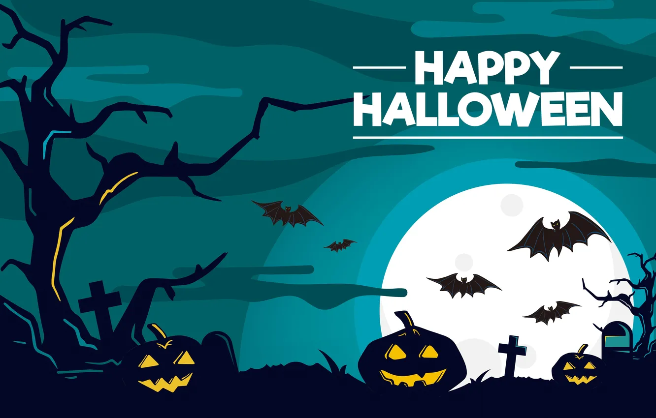 Photo wallpaper Halloween, Halloween, 2024, 2024, Wilderness Night Pumpkin Lantern, Wildlife Night, Pumpkin Lantern