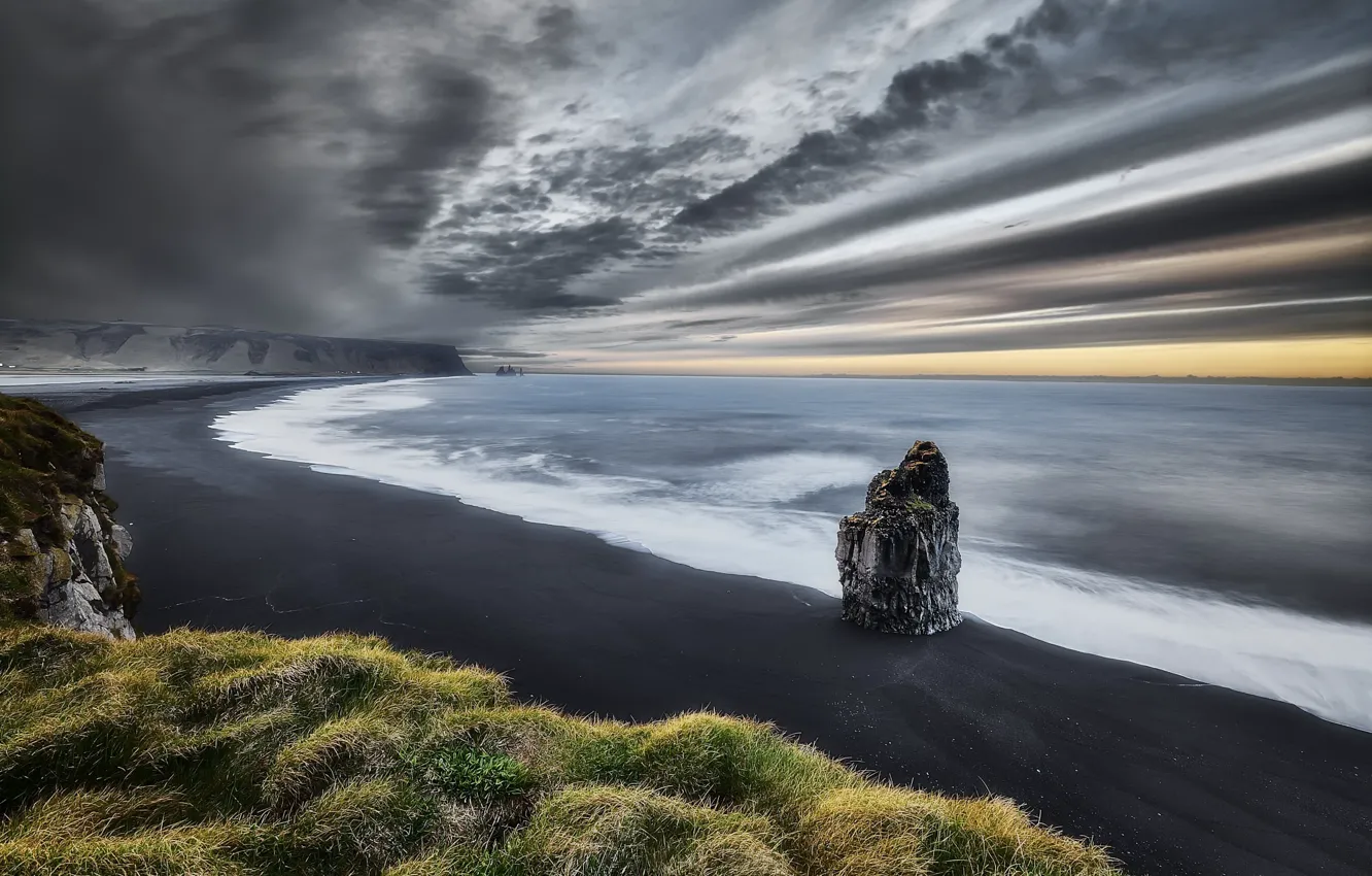 Photo wallpaper sea, shore, Iceland