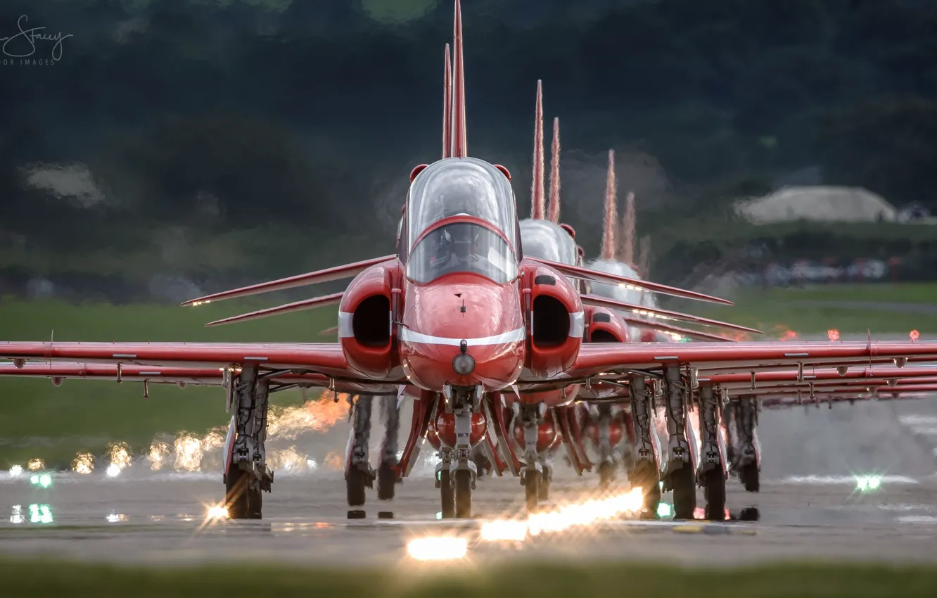 Photo wallpaper show, aircraft, Red Arrows